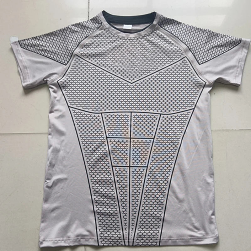 2026 New Men'S Compression Quick Dry Skinny Fit Short Sleeve Athletic T-Shirt for Gym Workout Fitness Running Sport Bodybuilding