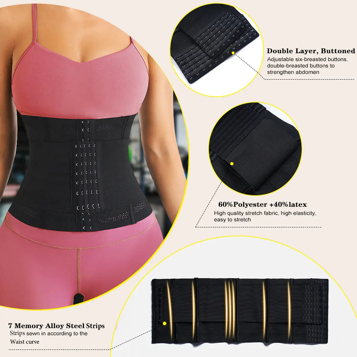 Waist Trainer for Women Corset Shapewear for Women - Waist Cincher Trimmer Ab Belt Tummy Control Body Shaper Corset Shaper Belt - Good Helper for Sports