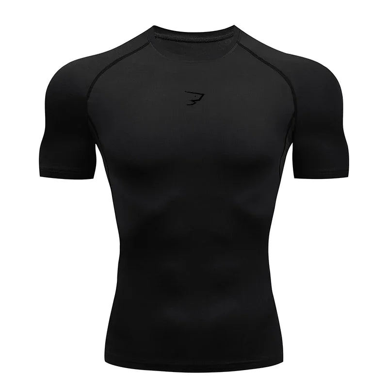 Men Running Compression T-Shirt Short Sleeve Sport Tees Gym Fitness Sportshirts Male Jogging Tracksuit Homme Athletic Shirt Tops
