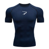 Men Running Compression T-Shirt Short Sleeve Sport Tees Gym Fitness Sportshirts Male Jogging Tracksuit Homme Athletic Shirt Tops